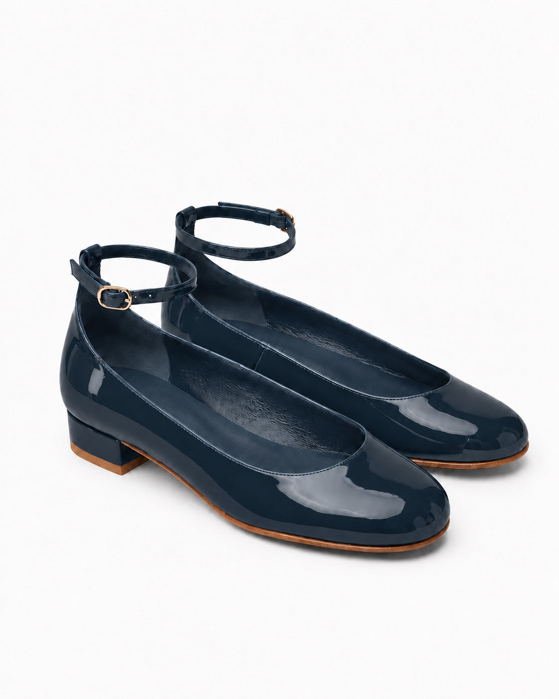 Bailarinas azules Dance Navy Blue de ADEBA, detalle del modelo