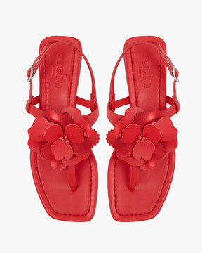 Sandalias Flower red