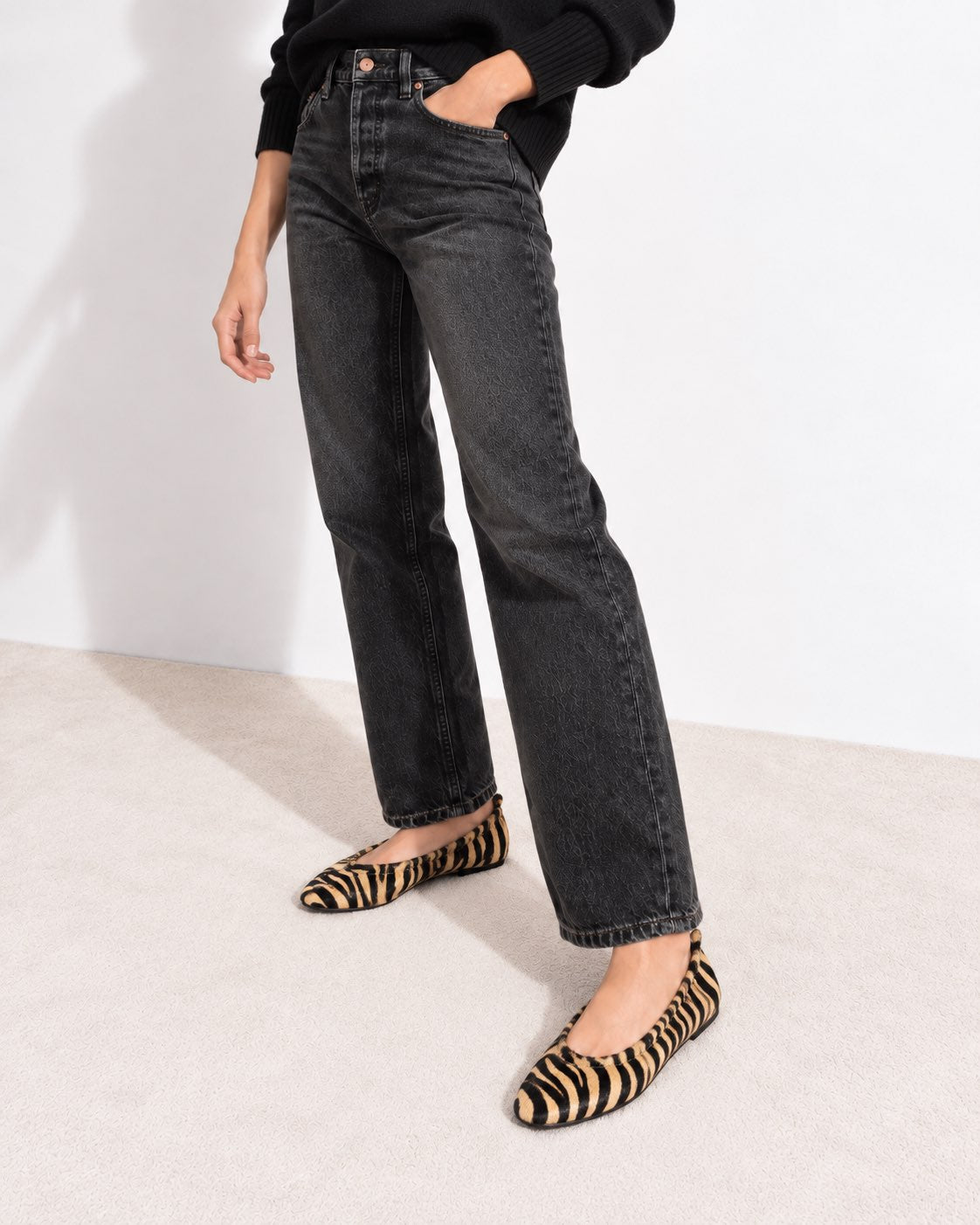 Bailarinas Ichi Zebra de mujer con estampado cebra
