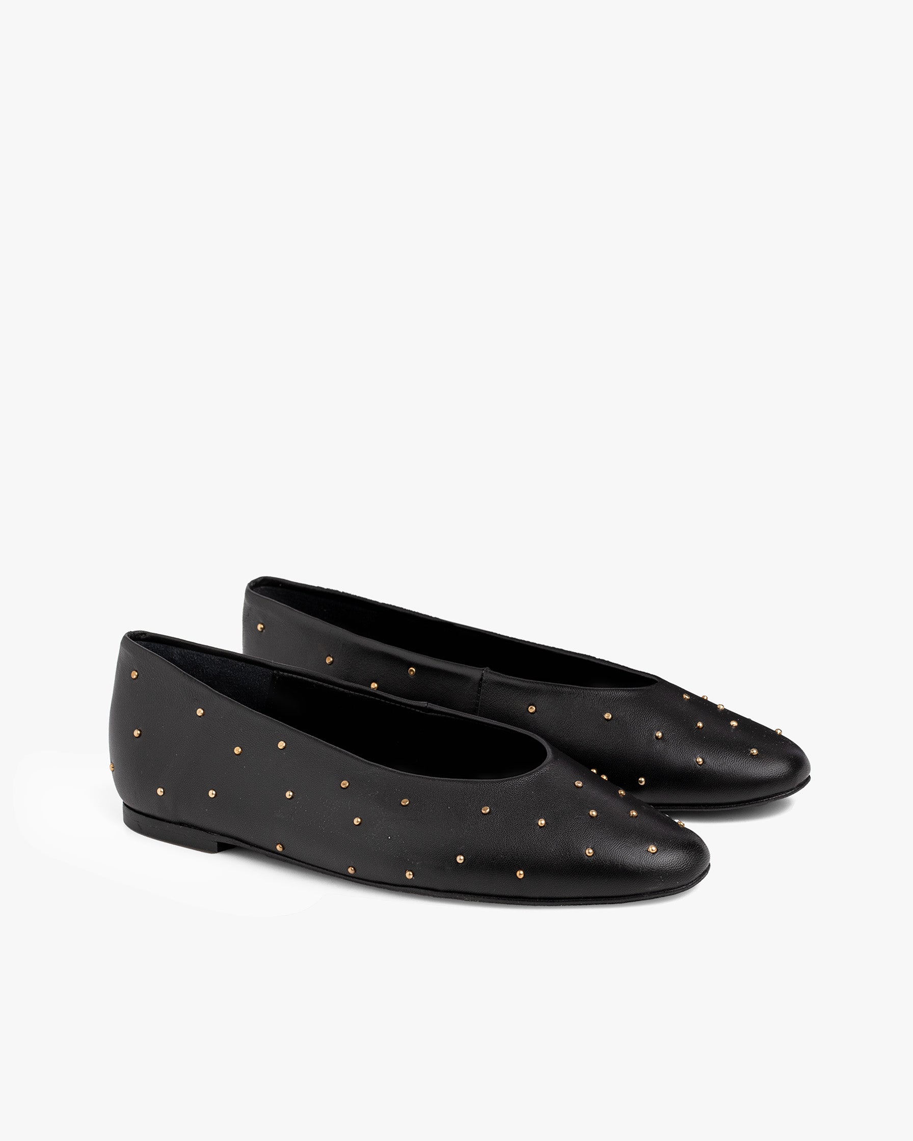 Bailarinas Moon negras con tachuelas, detalle de producto