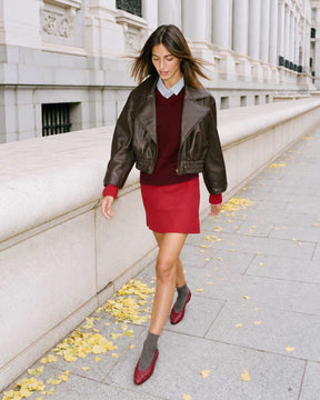 Moon stud burgundy