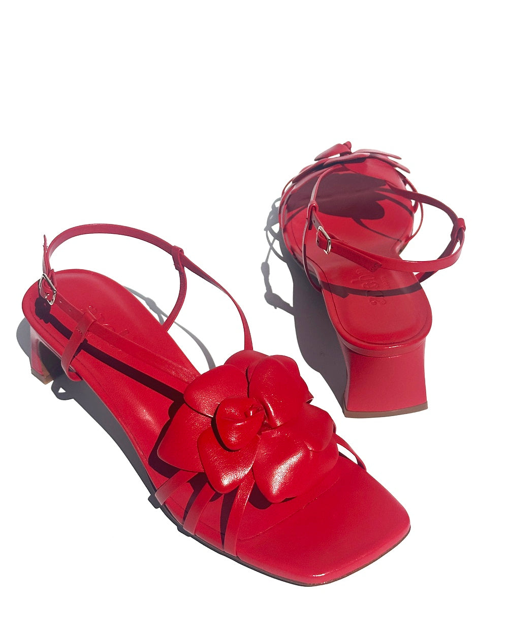 Flower red sandals