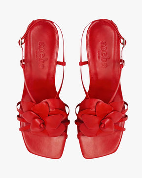 Sandalias Flor red