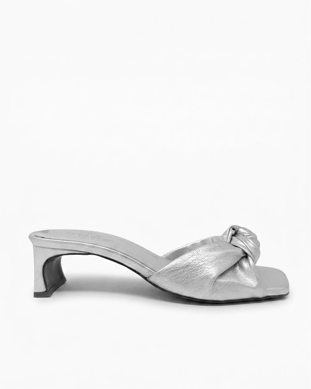 Knot silver sandals
