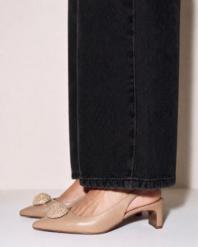 Zapatos Muse camel, vista frontal