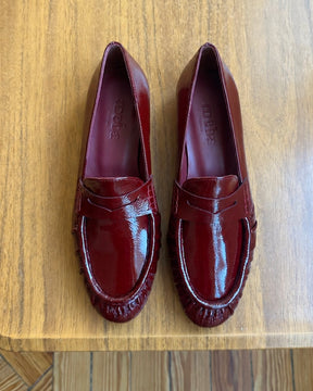 Mocasines Otto granate, vista frontal