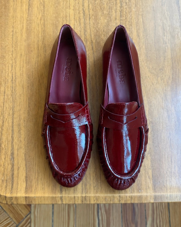 Mocasines Otto granate, vista frontal